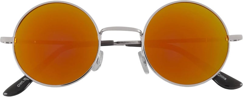 OWL Round Sunglasses Metal Frame Hippie Sunglasses UV400 Polycarbonate Circle Lens John Lennon Sunglasses for Men Women - Image 3